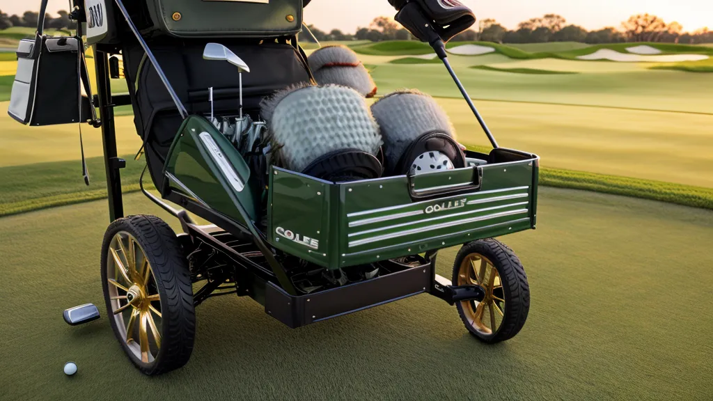 Close-up of the Alphard Club Booster V2 motor unit that anchors golf cart stability accessories