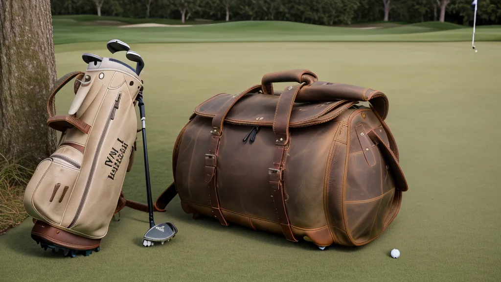 Top-down view of a 14-way golf bag divider with clubs