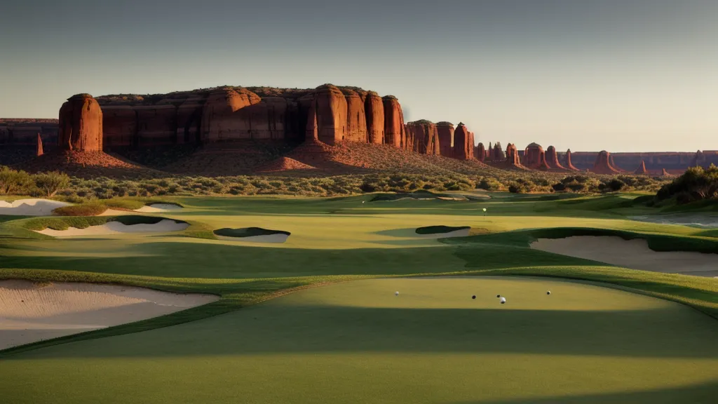 Long par-3 hole at Las Sendas Golf Club in Mesa where a T200 Utility iron held its line into the wind.