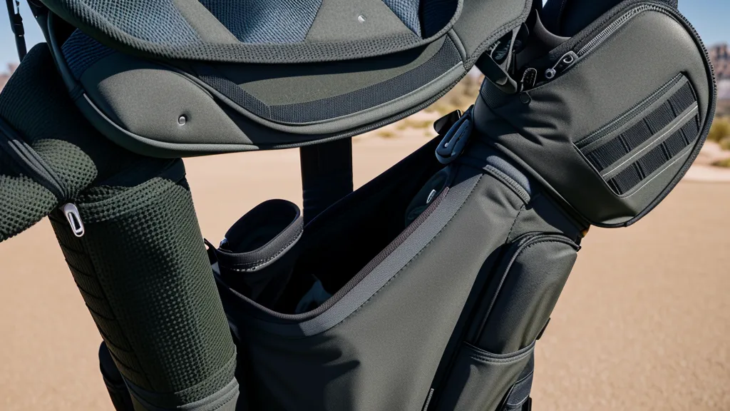 Close-up of the durable ballistic nylon material and heavy-duty zippers on a travel bag.