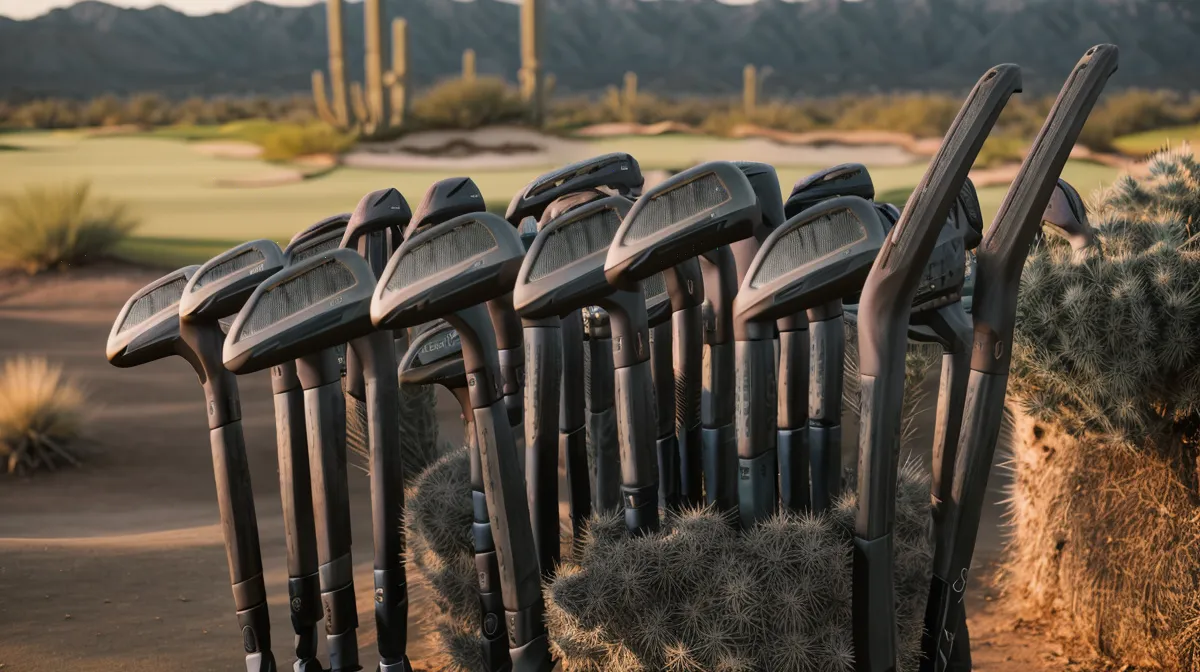 Cobra Darkspeed game-improvement irons review, charcoal iron head on the range at Talking Stick