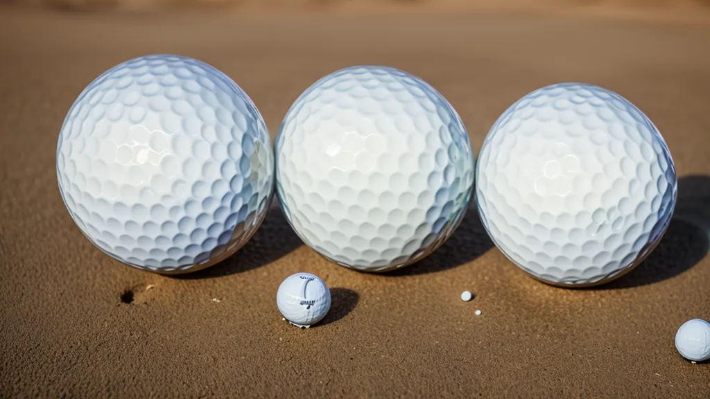 Titleist Pro V1 and Vice Pro Plus golf balls resting on hard caliche soil showing early cover wear